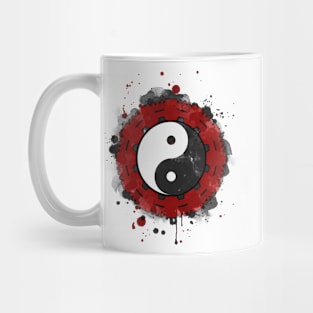 Abstract Yin and Yang Mug